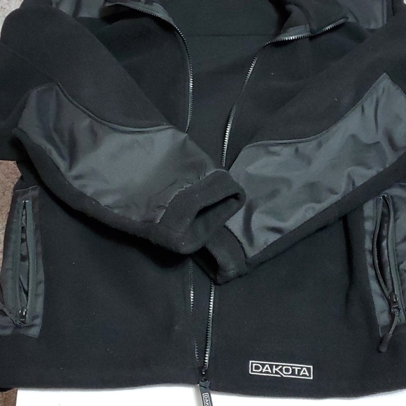 Black Dakota men's Large fleece jacket - Picture 3 of 3